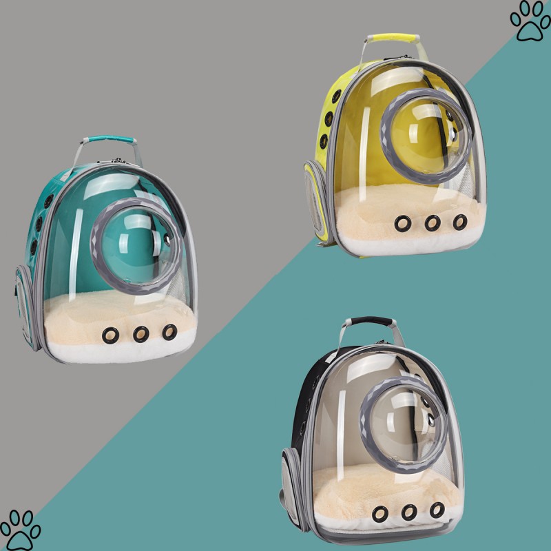 Cat Dog Puppy Carrier Clear Dome Capsule Backpack Outdoor Shoulder Bag Tote