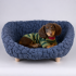 Halinfer Bubble Elevated Cat Sofa Bed, Blue, Medium Halinfer Bubble Elevated Cat Sofa Bed, Blue, Medium